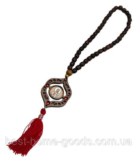 Підвіска-ікона дерев'яна | дерев'яна підвіска з іконкою | оберіг ікона ручної роботи, фото 1