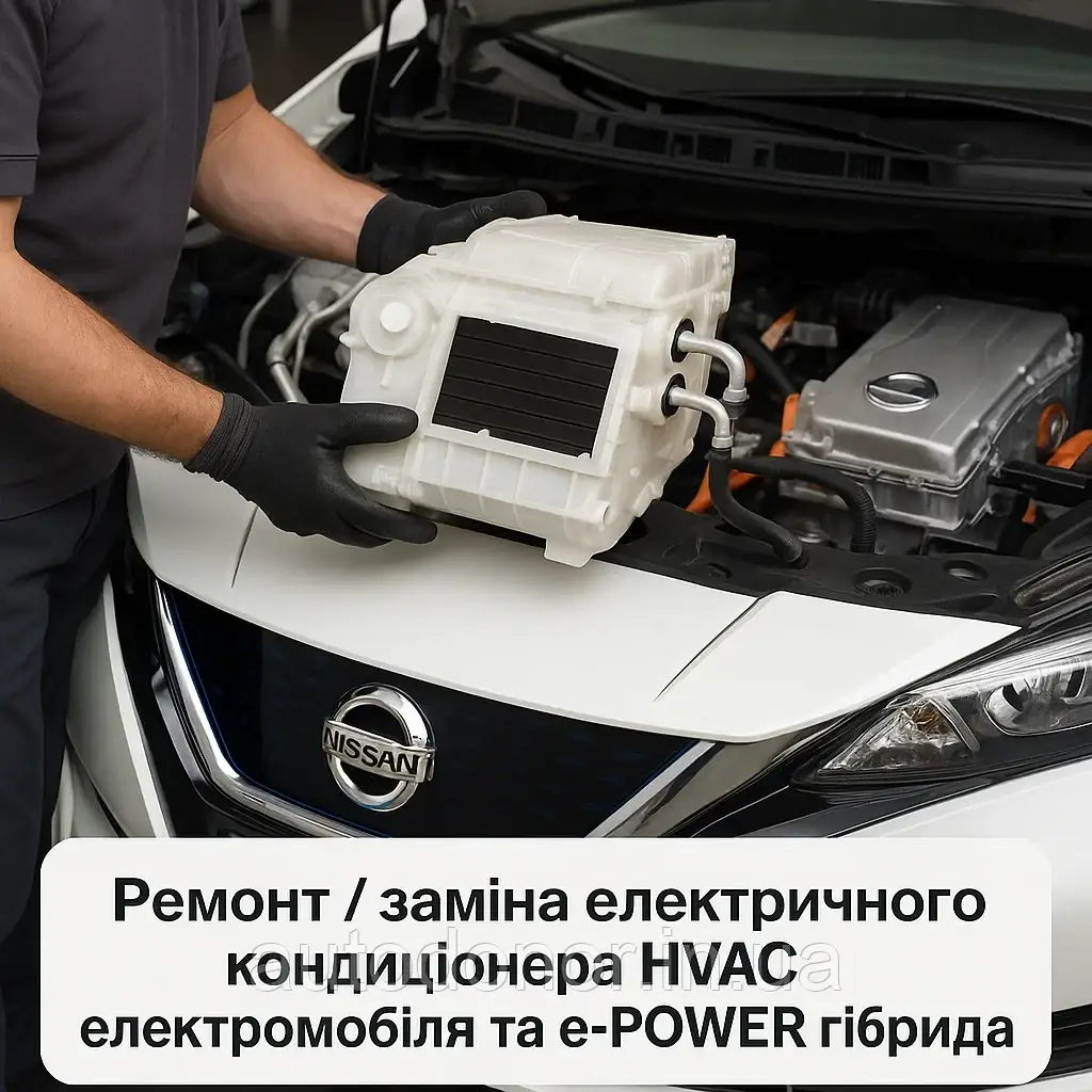 Ремонт / заміна електричного кондиціонера (HVAC) електромобіля та e-POWER гібрида Nissan