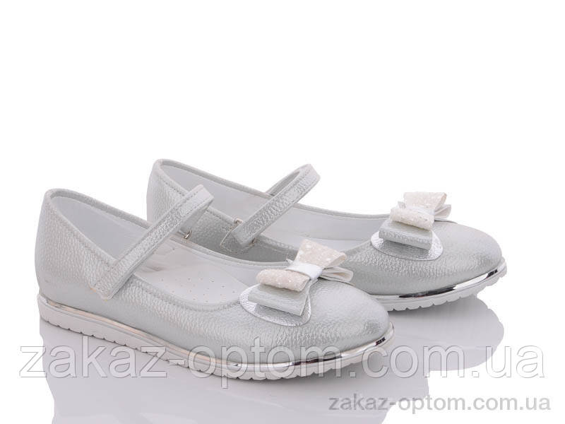 Туфлі дитячі весна-осінь (10 пар р.26-30) Туреччина 0074срібло