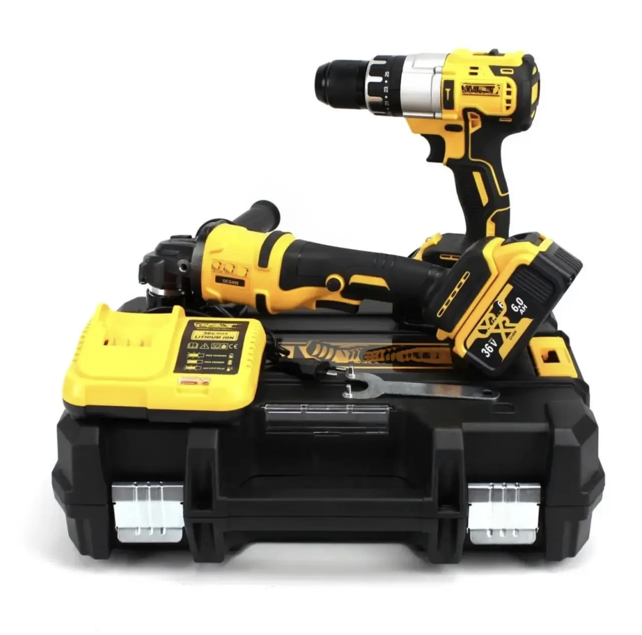 Набір 2в1 АКБ Девольт 48V (Шурупокрут DCD996P2 + Болгарка DCG409) Набір 2в1.