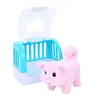 Интерактивный котик Limo Toy CH6002 с движением, звуками и переноской, плюшевый