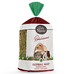 Травʼяне сіно для гризунів із сушеною ромашкою та мʼятою Deli Nature Rodelicious Herbal HayChamomile&Mint 600г