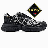 Водонепроникні Чорні чоловічі кросівки Asics Gel-Venture 6 Gore-Tex / Демісезонні Асікс Гель Вентуре 6