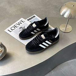 Кросівки Adidas Spezial black/white кеди Адідас Спеціал Спешл чорні з білим замшеві жіночі чоловічі підліткові