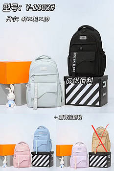 Спортивний шкільний рюкзак міський 47*31 см на блискавці з кишенею в різних кольорах Bagfon