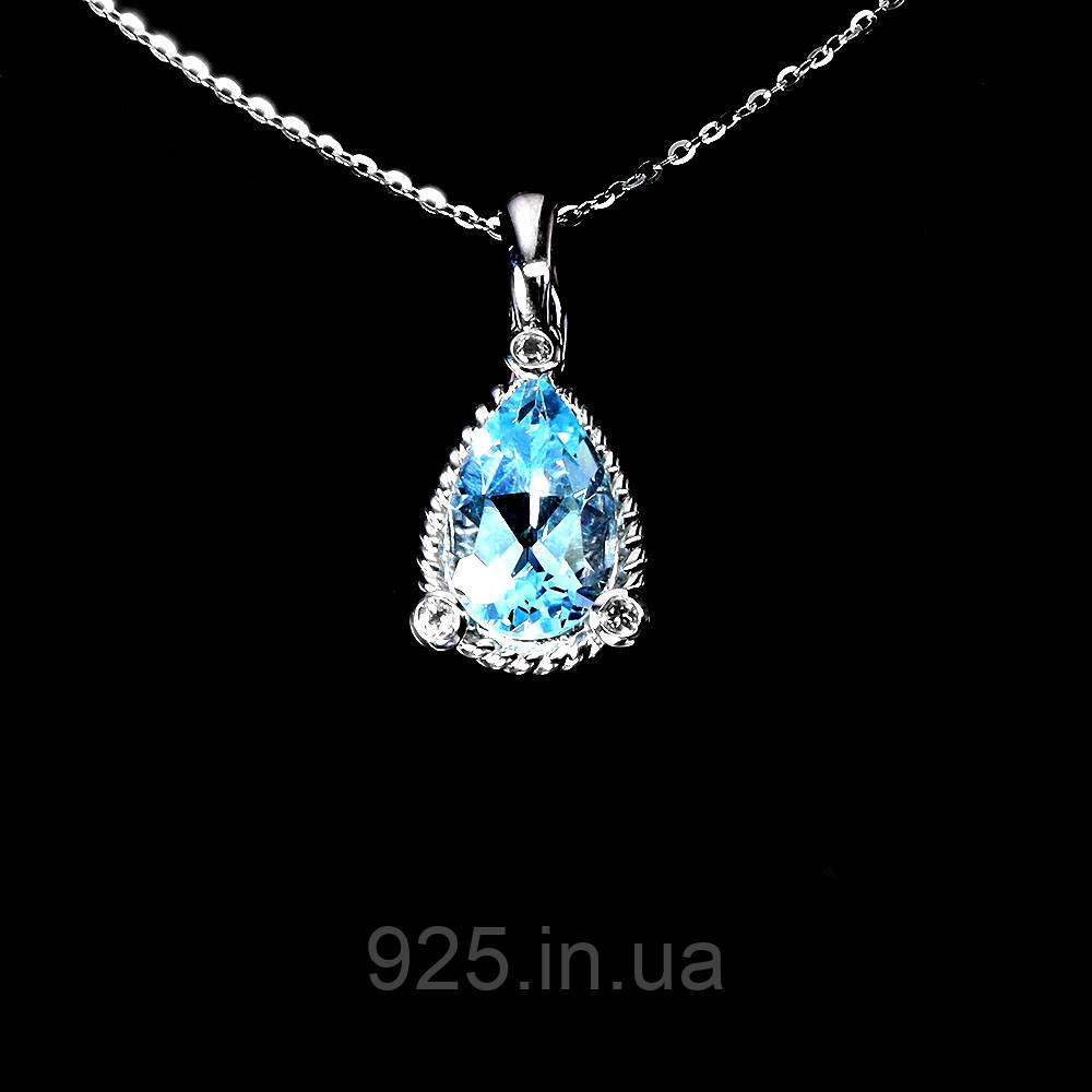 Підвіска. Натуральний топаз. Срібло 925., фото 1