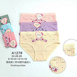 Трусики в рубчик для дівчинки підлітка Розміри: 8-10, 12-14, 14-16 років (14760)