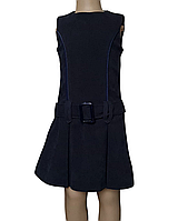 Сарафан шкільний вельветовий для дівчинки New point 9656 синій 122-128