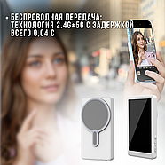 Магнітний селфі-екран 4 дюйми з динаміками для телефону X40 150х60х10 мм, фото 9