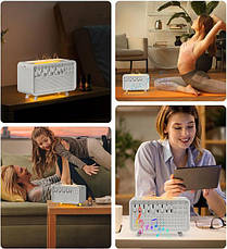 Ультразвуковий зволожувач з ефектом полум’я, звуковими ефектами природи та Bluetooth, аромадифузор "MY20" білий, фото 3