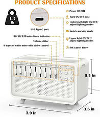 Ультразвуковий зволожувач з ефектом полум’я, звуковими ефектами природи та Bluetooth, аромадифузор "MY20" білий, фото 5