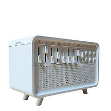 Ультразвуковий зволожувач з ефектом полум’я, звуковими ефектами природи та Bluetooth, аромадифузор "MY20" білий, фото 4