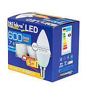 Лампа світлодіодна Iskra LED C37 E14 (свічка) 7W ECONOM 4000K (6 шт/уп) АКЦІЯ 5+1
