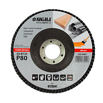 Диск пелюстковий торцевий d125мм T27 P80 SIGMA, фото 2