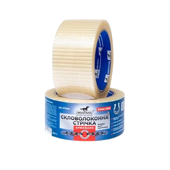 Стрічка скловолоконна армована 50мм*20м Мустанг