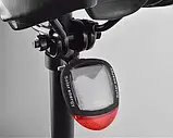 LED ліхтарик задній для велосипеда акумуляторний із сонячною панельюкою, фото 3