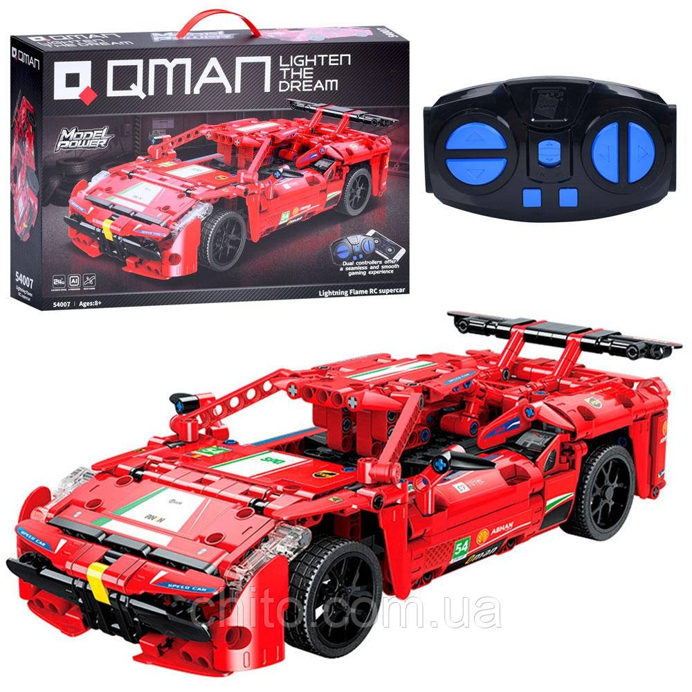 Конструктор Qman 54007  "Суперкар" Машинка на радіокеруванні  від програми, фото 1