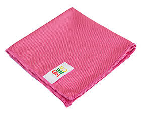 Салфетка микрофибра для стекла без упаковки 30х30 см щільність 250 гр/м² рожева (PROFIT)
