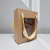 Коробка подарункова з пакетом (210х160х70мм.) крафт