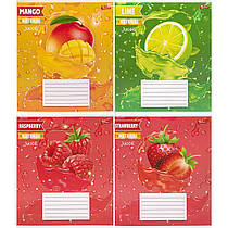 Зошит шкільний 12 аркушів клітинка "Натуральний соковитий" 3697