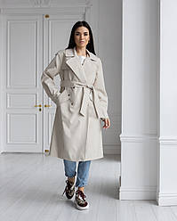 Тренч бежевий, жіночий плащ