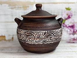 Супник глиняний 3 л з глазур'ю всередені