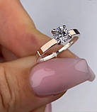 Срібна жіноча каблучка кільце з камнем, фото 3
