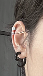 Акрилові чорні сережки акрилові у формі равлика з бичачим рогом ріг 1шт, фото 3