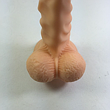 Фалоімітатор реаліст на присосці 18 см, Ділдо з мошонкою вагінальний стимулятор, інтимні іграшки для жінок, фото 5