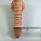 Фалоімітатор реаліст на присосці 18 см, Ділдо з мошонкою вагінальний стимулятор, інтимні іграшки для жінок, фото 8