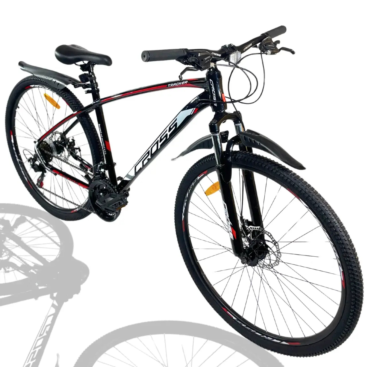 Велосипед CrossBike 26" Tracker 2025 Рама 17" black-red