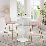 Стіл високий Тюльпан-Н круглий Д-60 см барний білий, фото 2