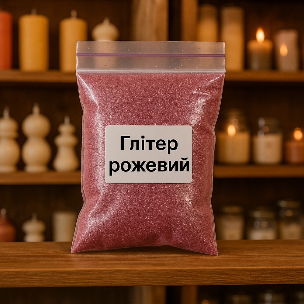 Гліттер Проміс-Плюс. Блискітки рожевого кольору, 20 г, фото 1