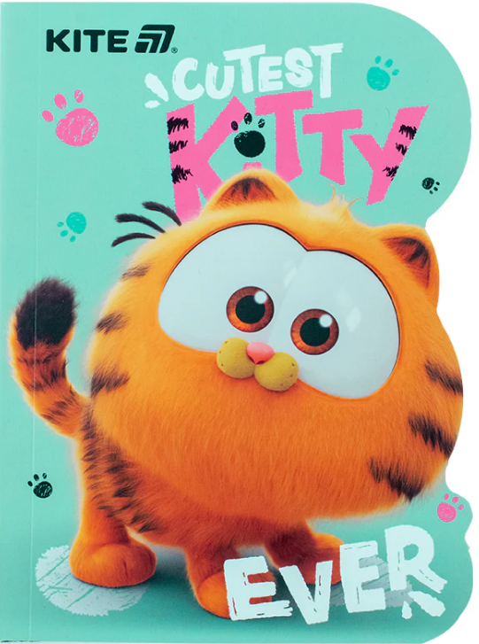 Блокнот А6 60 аркушів клітинка вирубка "Garfield" GF25-223 Kite