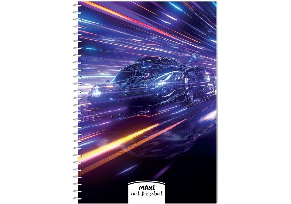 Блокнот пружина A5 60 аркушів клітинка пластикова "Maxi" MX21213-14