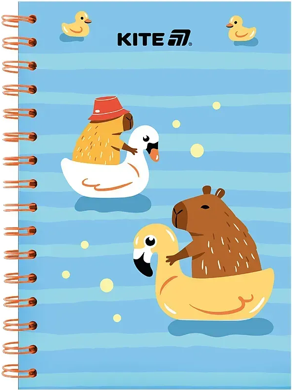 Блокнот пружина А5 80 аркушів клітинка картон обкладинка Cute-2 K25-1911-2 Kite