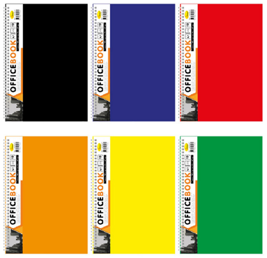 Блокнот пружина бокова А5 пластикова 40 аркушів клітинка АП-1503 Апельсин