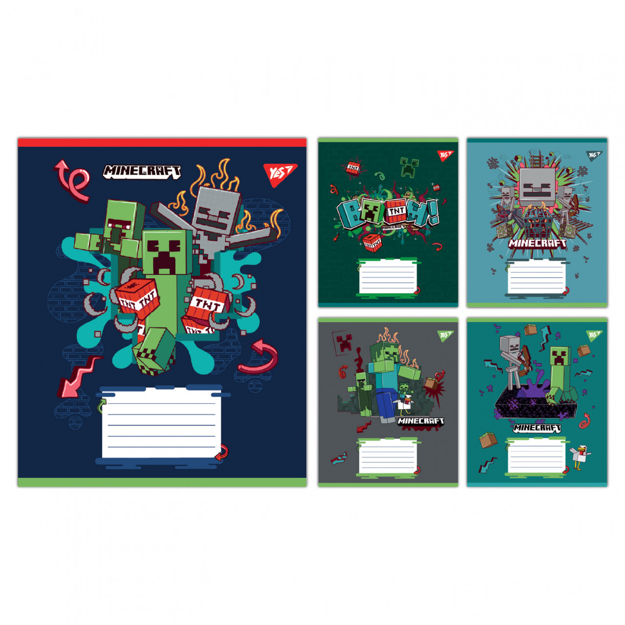 Зошит 24 аркушів клітинка YES Minecraft Heroes 767581