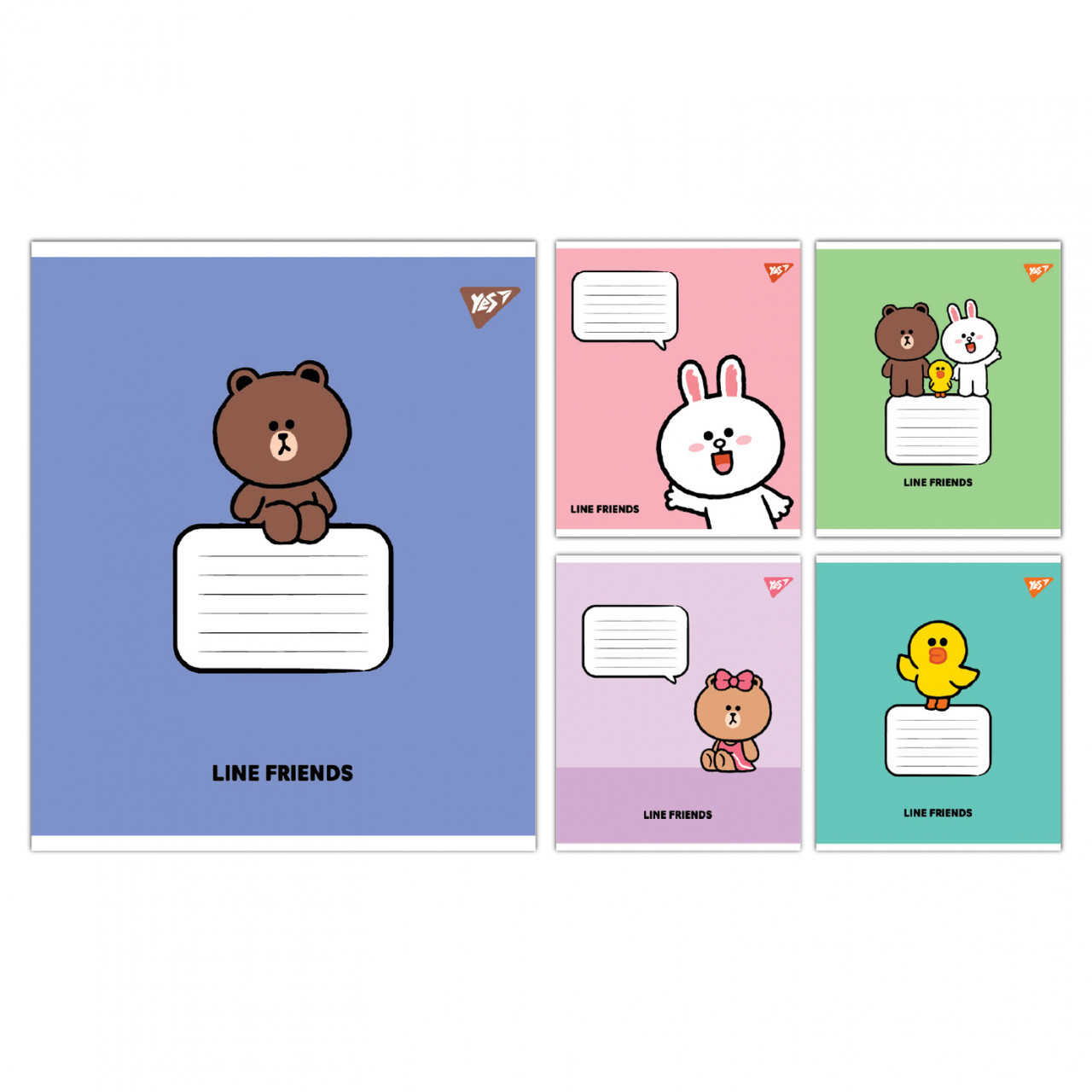 Зошит 12 аркушів лінія YES Line Friends Stylish 767646