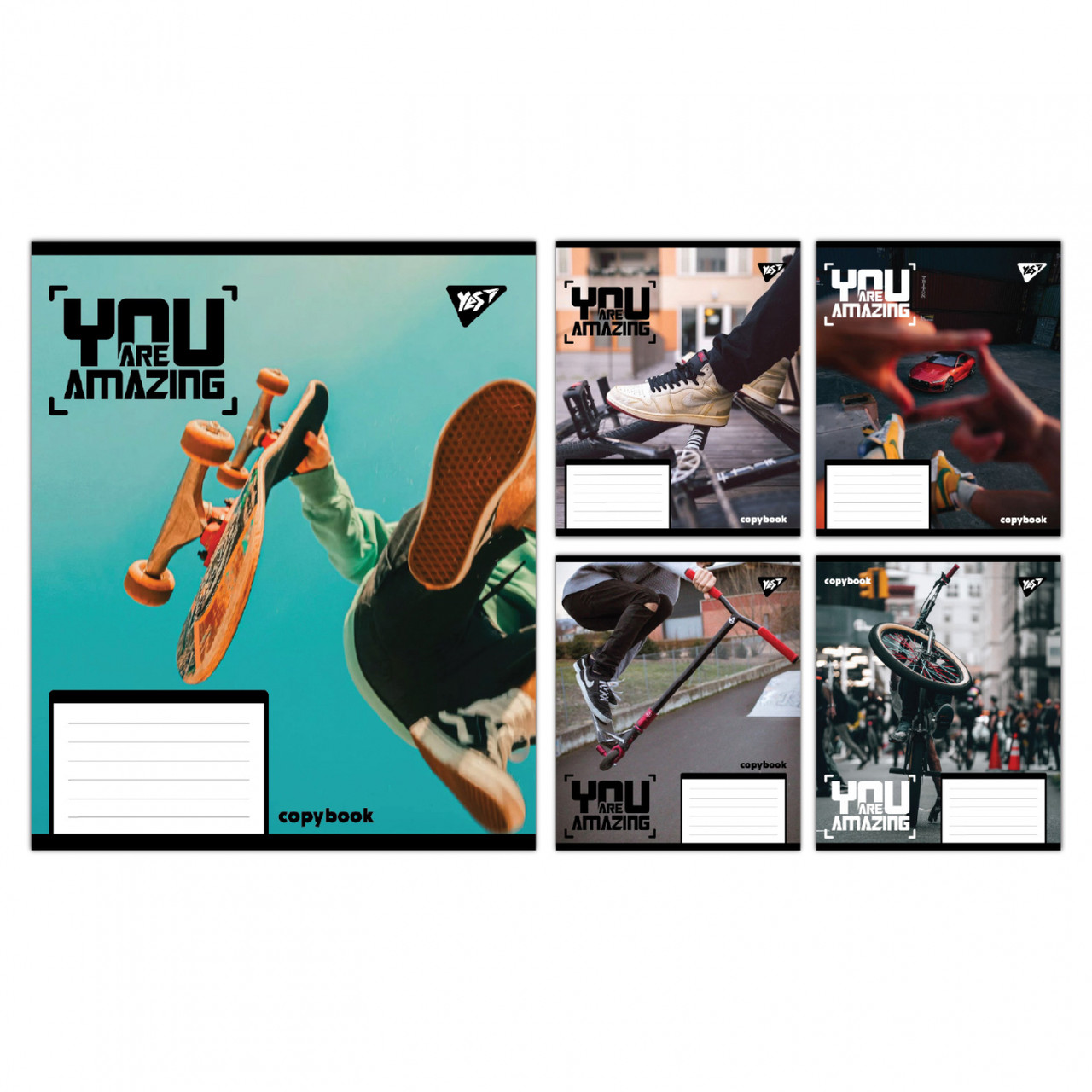 Зошит 18 аркушів клітинка YES You are amazing 767936