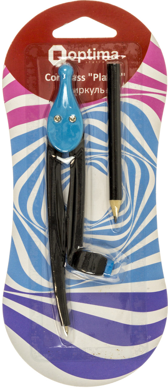 Циркуль " Optima" Plazzy для олівця, блакитний O81482