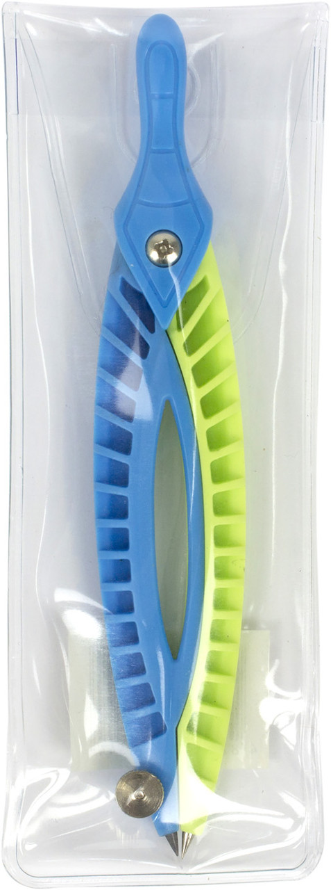 Циркуль "Умка" пластиковий, зелено-блакитний, в чохлі ЦР03-04