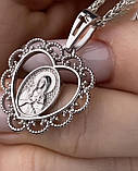 Срібна ладанка кулон родована 0918, фото 3