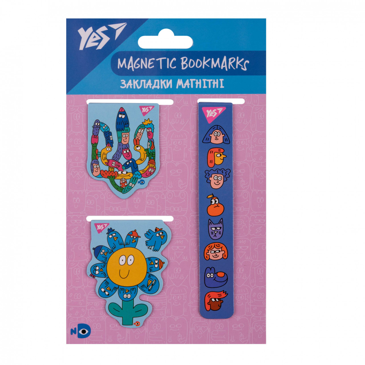 Закладка магнітна " YES" 708353 Stand with Ukraine 3 шт