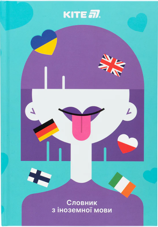 Зошит "Словник з іноземної мови" A5 60 аркушів тверда обкладинка Girl К25-407-1 Kite