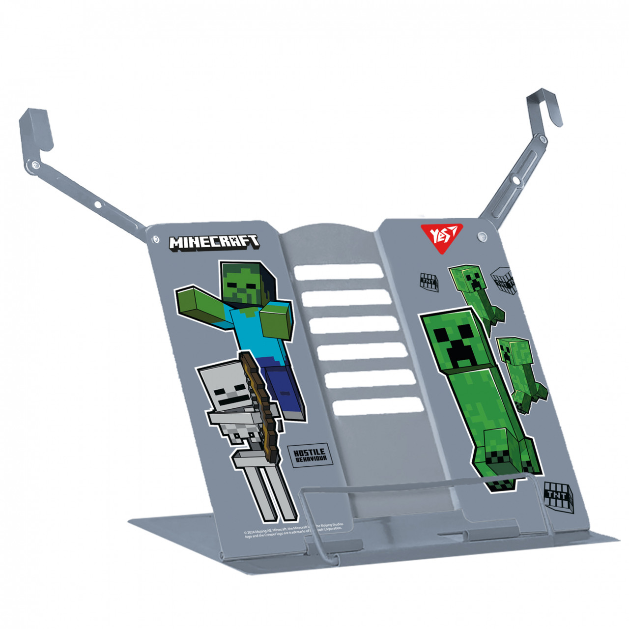 Підставка для книг " YES" "Minecraft" 470520 сіра, металева