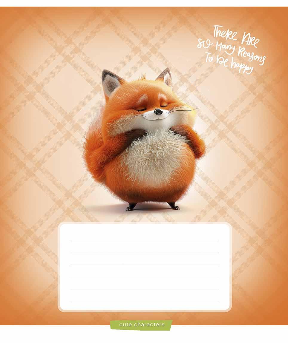 Зошит 12 аркушів лінія Star "Cuties" ВД-лак 012-3501L, фото 1