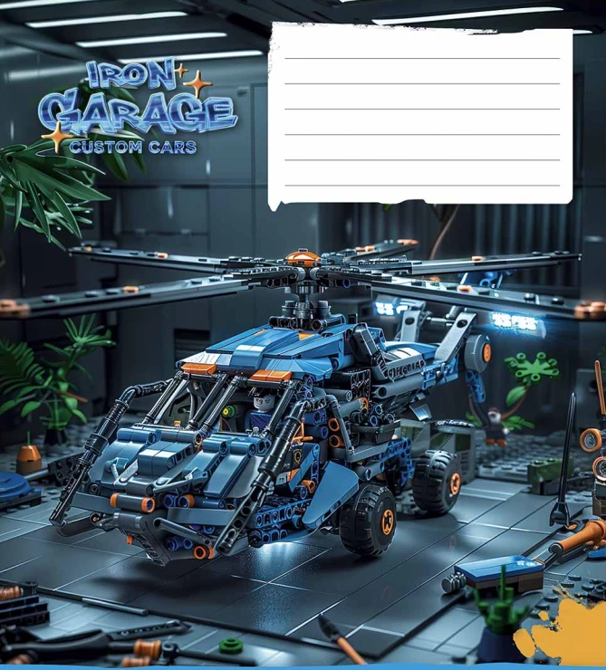 Зошит 12 аркушів лінія Star "Iron garage (хлопч)" ВД-лак 012-3513L