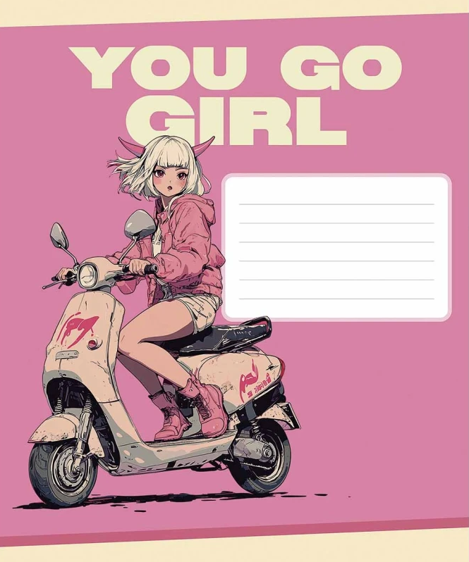 Зошит 24 аркушів  клітинка Star "(дівч)" ВД-лак 024-3550K