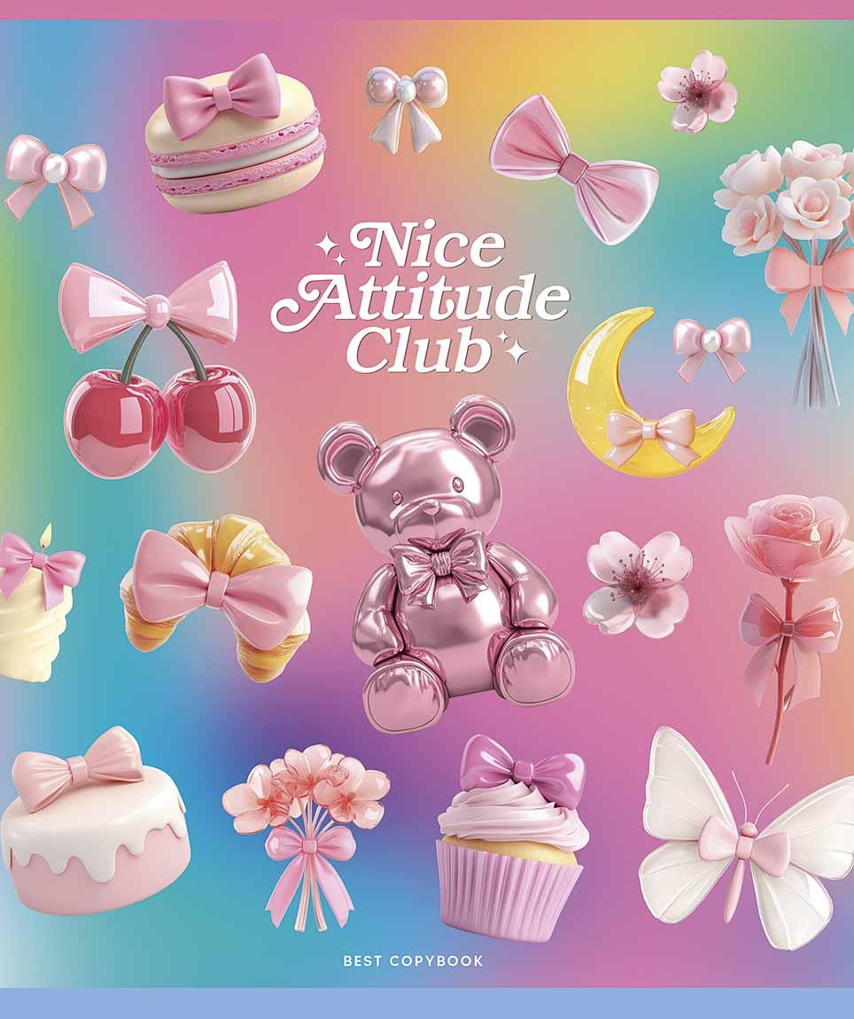 Зошит 36 аркушів клітинка Star "Nice Atitude Club" УФ-лак 036-3525K